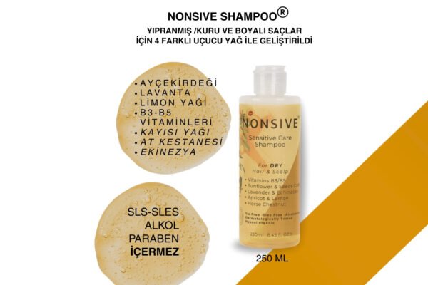 Nonsive Shampoo Type-2 |Kuru Yıpranmış Saçlar ve Onarım için Sülfatsız Şampuan - Görsel 2