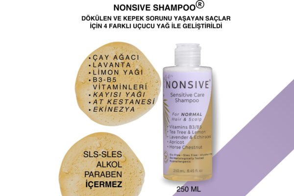 Nonsive Shampoo Type-1 | Normal-Hassas Saçlı Deri İçin Kepek Karşıtı Sülfatsız Şampuan - Görsel 2