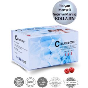 Collagen Code1 Ahududu Aromalı Kolajen Takviyesi | Cilt, Saç ve Tırnak Güçlendirme + Eklem Desteği