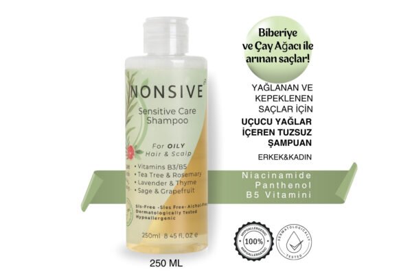 Nonsive Shampoo Type-3 | Yağlı Saçlar ve Hassas Saçlı Deri için Sülfatsız Şampuan