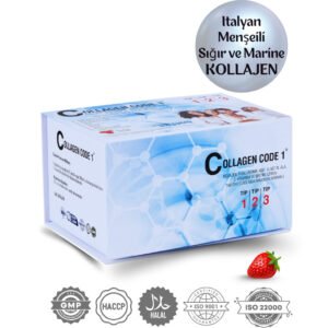 Collagen Code1 Çilek Aromalı Kolajen Takviyesi I Cilt, Saç Ve Tırnak Güçlendirme + Eklem Desteği
