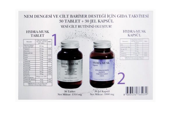 Hydra-Musk | Cilt Kuruluğuna Karşı Nem Tutma Kapasitesini Artıran Takviye - Görsel 5