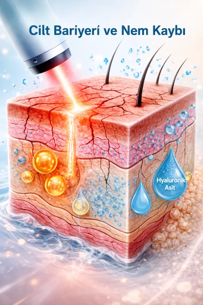 kuru ciltte cilt bariyeri zayıflaması ve transepidermal su kaybı