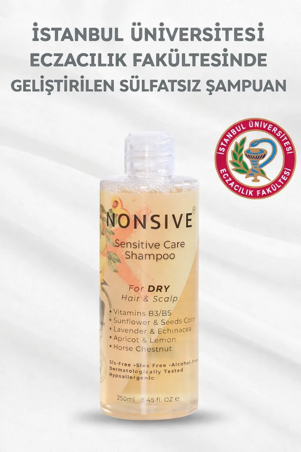 İstanbul Üniversitesi Eczacılık Fakültesinde geliştirilen sülfatsız şampuan Nonsive Type-2