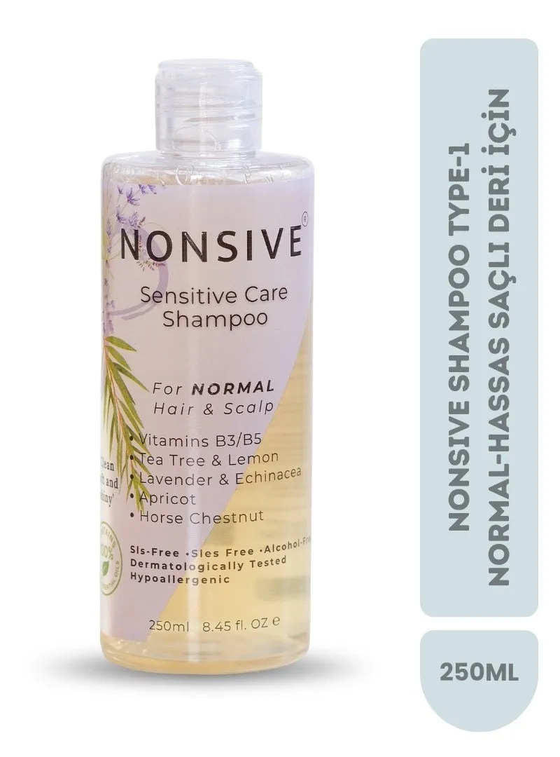 Nonsive Shampoo Type-1 sülfatsız ve tuzsuz şampuan hassas saç derisi için kepek karşıtı bakım